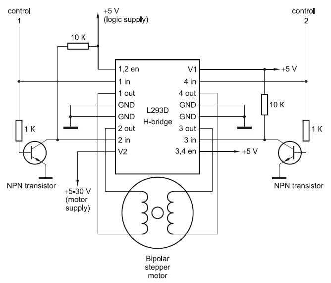 Схема подключения l298n: технические характеристики