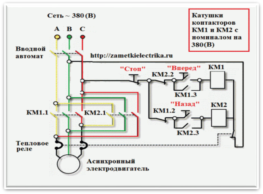 Подключение электромагнитных пускателей к сетям 220—380 вольт