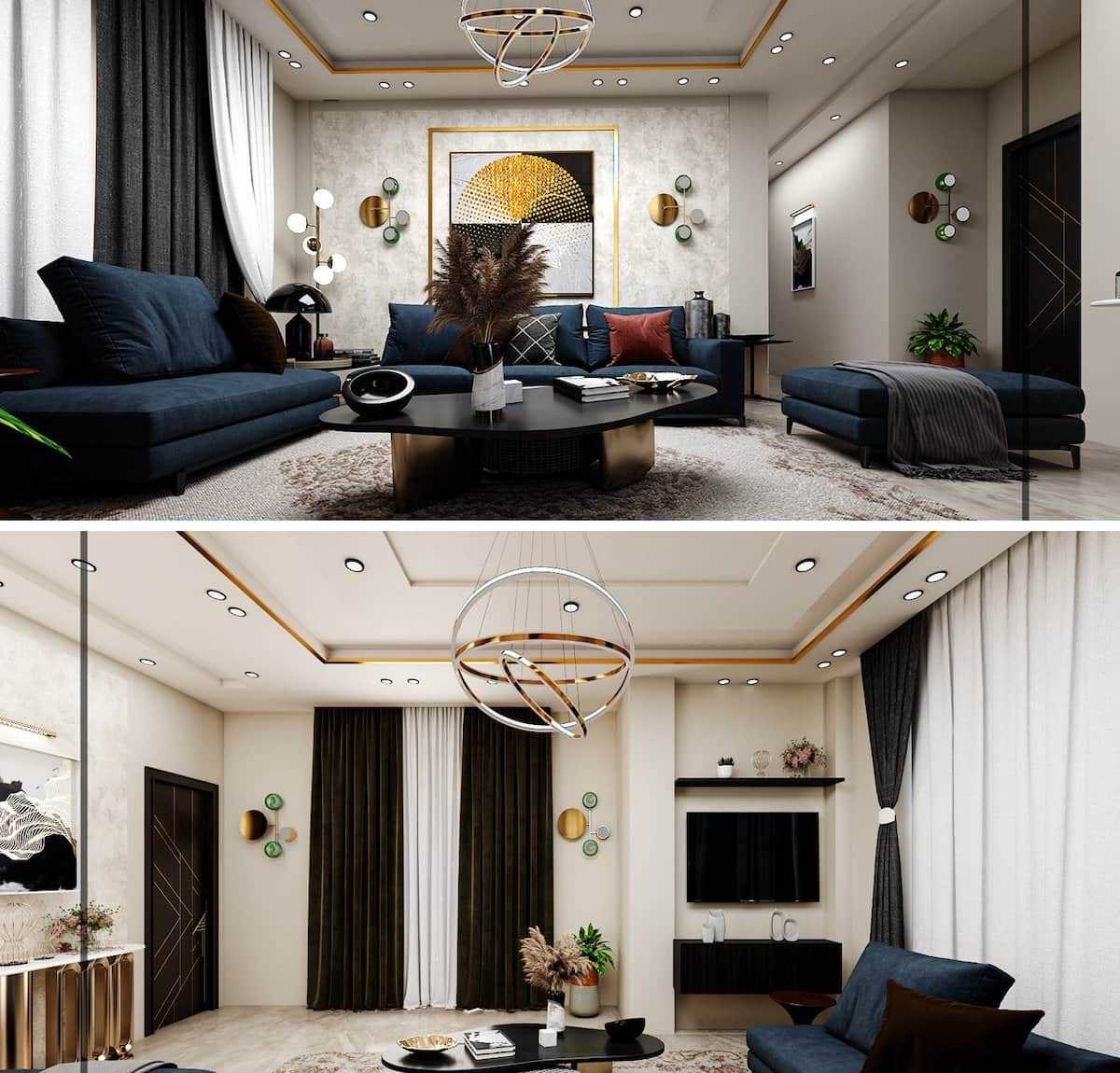 Высокий потолок в комнате, идеи дизайна - 30 фото интерьеров