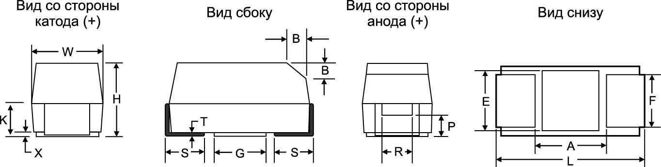 Танталовый конденсатор маркировка полярность