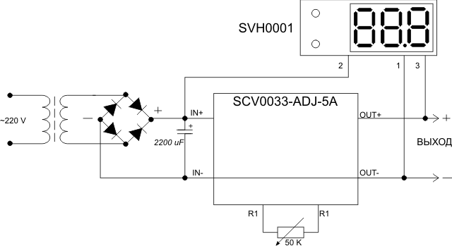 Базовая схема источника стабилизированного тока на mosfet транзисторах