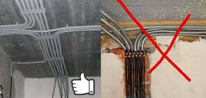Электропроводка в кабель канале