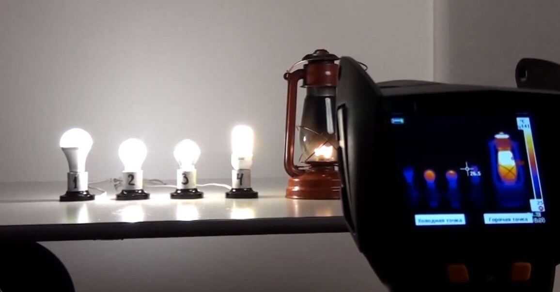 Тест электрические лампы