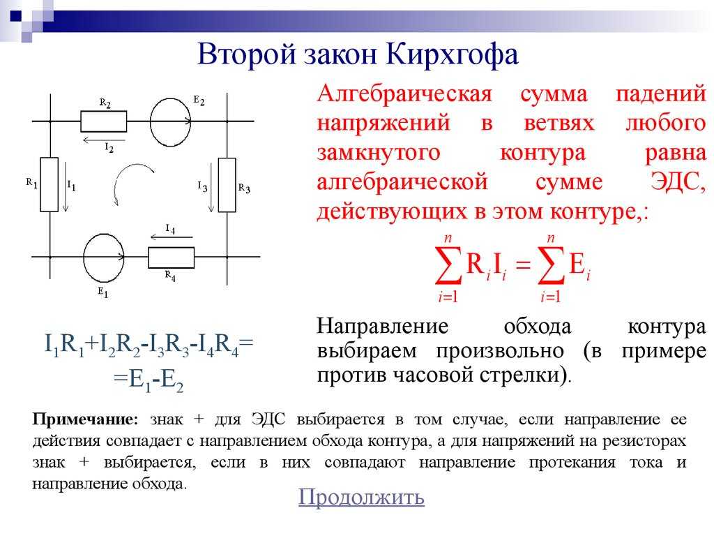 По первому закону кирхгофа в узле с изображенной схемы