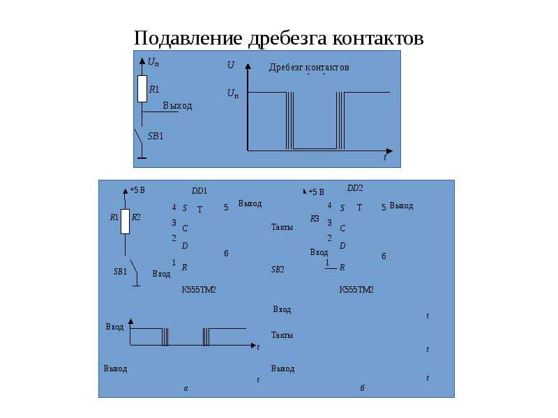 Дребезг контактов кнопки и его программное устранение