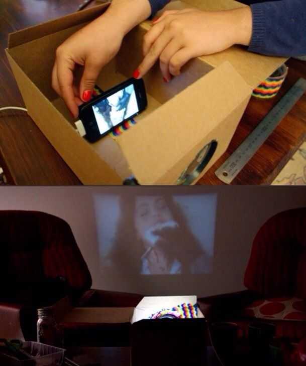 Проектор своими руками в домашних условиях: как сделать самодельный проектор из телефона, коробки, планшета, без лупы на стену