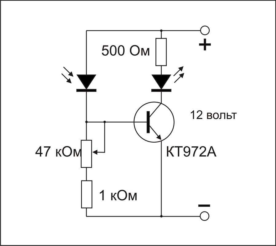 Фототранзистор. принцип работы и схема включения