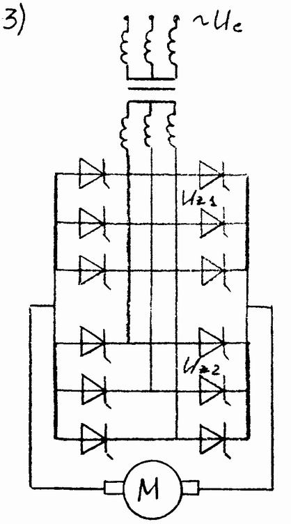 Схема тиристорного преобразователя