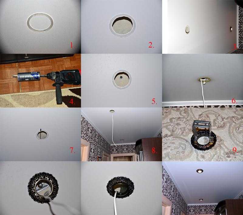 Монтаж светильников в натяжных потолках возможные проблемы, типы устройств, инструкция по установке