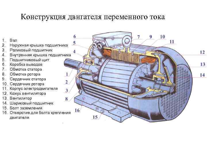 Асинхронный двигатель- принцип работы и устройство... motoran.ru