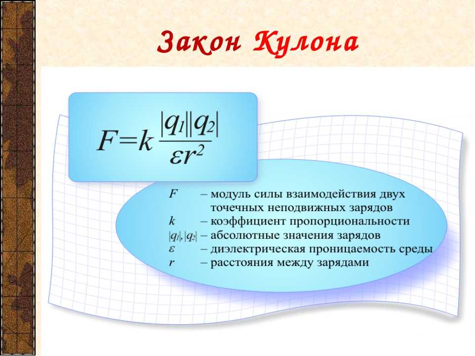Закон кулона - формула, векторная форма, задачи с решениями