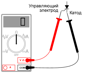 Проверка симисторов и тиристоров с помощью мультиметра или батарейки с лампочкой