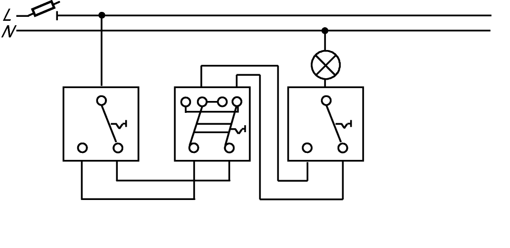 Подключение проходного выключателя как обычного. как сделать проходной выключатель из обычного