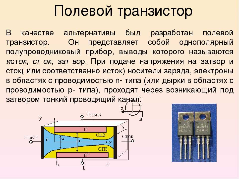 Легкое описание простым языком для чайников принципа работы полевого транзистора, его видов и применения